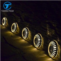 TRANSCTEGO Solar underground light LED lawn lampS landscape garden lights decoration UFO model lamp