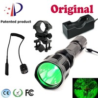 UniqueFire Latest Flashlight HS-802-XRE Led Green Light With Remote Pressure Switch+Barrel Mount+Charger  Hunting Flashlight