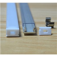 30m(15pcs) a lot,2M per piece,LED strip light aluminium profile for leds strips display with milky diffuse cover or clear cover