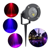 New Waterproof 9 Big Patterns Red Blue Laser Outdoor / Indoor Projector Lights Landscape Garden Home Party Xmas Lighting GO-09RB