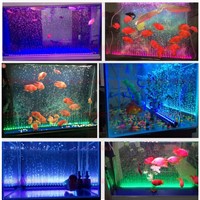 6W 18led RGB AC100-240V Fish Tank Plant Aquarium Led light Underwater Bubble Light Lamp With Remote aquarium led lighting