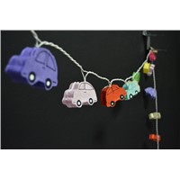 2017 3M 220V 20Pcs Car Models Night lamp Kid Children Room Decor Paper String Lighting  Holiday lights EU/UK Plug Luminaria