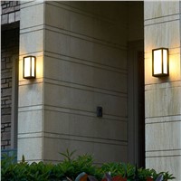 Outdoor Waterproof LED Wall Lamps Modern Simple Square Corridor Lights Garden Light AC90-260V With E27 LED Bulbs