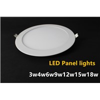 Ultra Thin Led Panel lights 3W4W 6W 9W 12W15W18W Round/Square Ceiling lamps downlight With Driver  AC110V-240V