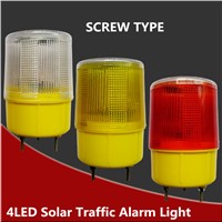 Solar Powered Traffic Light,white/yellow/red LED Solar Safety Signal Beacon Alarm Lamp Solar Emergency LED Strobe Warning Light