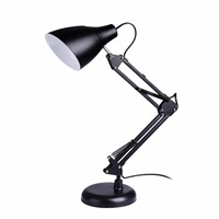 New Swing Arm Desk Lamp with Metal Clamp Led Table Lamp American Foldable Reading Lamp E27 110V 220V Clip Office Lamp US Plug