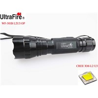 VUAN U-F WF-501B CREE XM-L2 U3 1600LM Cool White Light 3-Mode High&amp;amp;gt;Low&amp;amp;gt;Strobe OP LED Flashlight (1 x 18650)