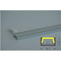 50pcs/lot U type LED aluminum profiles for LED strips Milky/transparent PC Cover