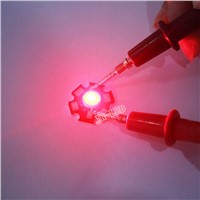 Freeshipping!10PCS/LOT 3W Pink High Power LED Bead Emitter DC3.2-3.6V 700mA 40-50LM 1500-1700Kwith 20mm pcb