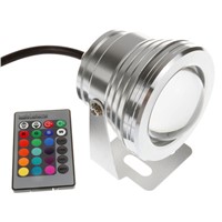 New 10W RGB LED Underwater Light Outdoor Waterproof IP68 Swimming Pool Pond Fountain Aquarium Lamp Bulb DC12V Remote Controller