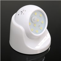 New 9 LED Lights Wireless Motion Sensor Light 360 Degree Rotation Auto PIR IR Infrared Detector Security Lamp
