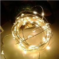 10M 33FT 100 led 3AA Battery Operated LED String Lights Copper Wire Micro Fairy String Lamps for Christmas Holiday Wedding Party