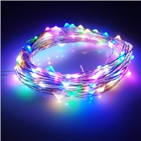 LED String Light 10M 100leds Silver Wire Fairy Lights with 1A 12V Power Adapter Christmas New Year Wedding Decoration Lights