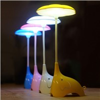 3 Level Adjustable LED Reading Light Elephant Desk Table Lamp USB Rechargeable Night Light for Baby Children Bedroom Beside lamp