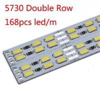 100m/lot LED double line hard strip bar light 12v light bar 168pcs LED/M 5630/5730 rigid strip jewelry counter hard light