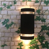 10pcs/lot 8w led wall lamp light waterproof up and down side/led porch lights/led wall light waterproof outdoor(AC 85-265V)