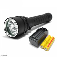 4000Lm 30W 100m Depth 3X CREE XML T6 LED Diving Flashlight Waterproof Underwater Flash Light for Diver +2* 5000 battery Charger