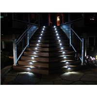 2 LED Outdoor Light Control Solar Powered Step Stairs Light, Safe and waterproof 2 Pack