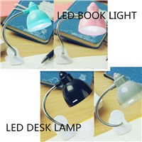 Mini LED Clip on Adjustable Book Reading Light Bright Desk Lamp