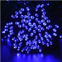 Led Solar Light String 200 LED Lights Holiday Lights Flashing Solar Outdoor Lamp 22M Waterproof Christmas Garden Light Blue