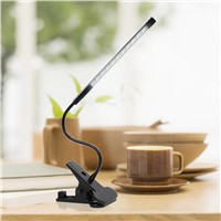 Touch Dimmable Flexible USB LED Eye-care Reading Light Adjustable LED Solid Clip Desk Lamp for Laptop Bedroom Study Lighting