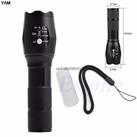 1pc Zoomable 5000Lumen XML T6 LED 5 Modes Flashlight Torch Lamp Light 18650 Powerful