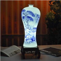 Chinese style modern brief eggshell lamp ceramic lamp floor lamps landscape