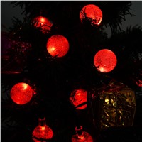 Outdoor Lighting 30 LED Solar String Fairy Lights Solar Power Crystal Ball Globe Lamp For Garden Light Christmas Decoration