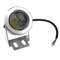 10W 12V White Light LED Underwater Light Waterproof LED Floodlight Lamp (Silver)