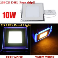 20PCS 10W LED Panel Light Recessed Downlight Panel Ceiling Wall Light Cool White Warm White For Home Decoration AC 85-265V