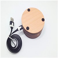 Novelty Optical Illusion 3D Wood Mood Lamp Micro USB Table Glowing Light