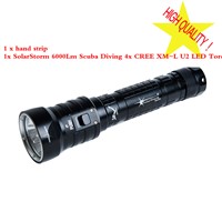 Solarstorm DX4S (upgraded from DX4) XM-L U2 LED diving flashlight torch brightness waterproof 100m white light led torch