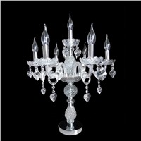 Fashion vintage rustic wrought iron table lamp candle table lamp romantic american bedside Candle crystal table lamp bedside