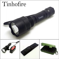 Tinhofire C8 XML T6 LED 2000 Lumens 5-mode LED Flashlight Torch Lamp Camping Fishing Bike Light Battery Remote control Box