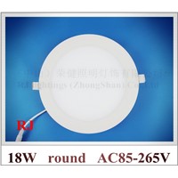 recessed embeded install round ceiling LED panel light lamp LED downlight down light flat light 18W SMD 2835 90led AC 85-265V