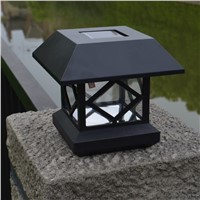 Solar Panel Lamp Light Sensor Wall Lights Waterproof Outdoor Garden Pathway Spotlights Decorate LED Fence Gutter Lamp