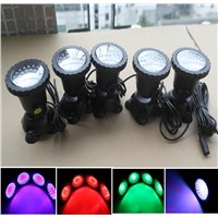 New arrive 5 Pin 1 RGB led aquarium light 36LED Submersible IP68  Underwater LED Spotlights Garden Fish Tank + EU UK US AU Plug