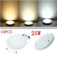 DHL FREE 10 PCS 15W+10 PCS 25W  round LED Panel Lights Bulb SMD2835 Cold white/warm white LED Ceiling LED Downlights AC85~265V