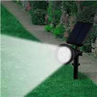 LED Solar Powered Spotlight Rechargeable Lawn Lights Waterproof Outdoor Wall Pathway Stake Lighting for Landscape, Lawn, Garden