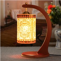 Well-Designed Chinese Porcelain Desk Lamp Cozy Home Lighting Fixture Double Butterflies Ceramic Table Lamp Farther&amp;amp;#39;s Day Gift