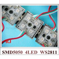 WS2811 RGB LED module light SMD 5050 LED backlight back light for sign SMD5050 DC12V 4 led 0.96W WS 2811 35mm*35mm iron CE