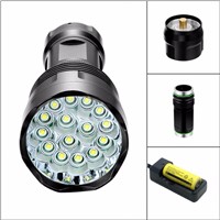 Tinhofire T15 28000 lumens High Power 15T6 LED 15 x CREE XM-L T6 LED Flashlight Torch Lamp Light Lantern 18650/26650 Battery