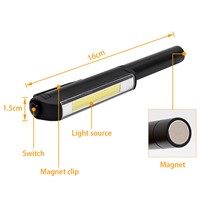 sanyi 4 Colors Mini Led Flashlight COB LED Magnetic Stand Hanging Hook Rotation Light Penlight Torch Lanterna Drop Shipping