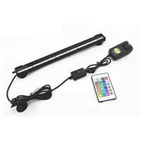 12&amp;amp;quot; Remote Controlled Aquarium Fish Tank Submersible Air Bubble Airstone led Light Bar lamp 31cm 4.1W 12V 12LED RGB Multicolor