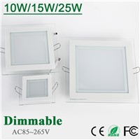 Dimmable LED Panel Downlight Square Glass Panel Lights High Brightness Ceiling Recessed Lamps For Home SMD5730