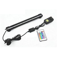 12V 18LED Remote Controlled Aquarium Fish Tank Submersible waterproof Air Bubble Airstone Lights bar lamp 18.5inch 47cm 5.2W RGB