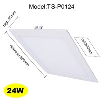 T-SUNRISE 24W White Square LED Ceiling Recessed Light LED Downlight LED Flat Lamp LED Panel Ceiling for Home Bathroom