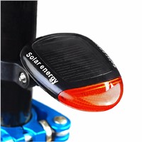 Outdoor Solar Power LED Safety Warning Flashing Night Lamp Cycling Bicycle Bike Tail Rear Red Tail Light Taillight Accessories