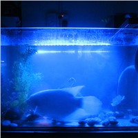 Aquarium Fish Tank Waterproof 5050 SMD 19cm 6led Light Bar Lamp Submersible strip lighting 1.5w pond fountain Decor-4 colors