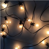 2016 Christmas Season G40 Globe Light String, Outdoor Waterproof String Light, 15M 50Bulbs Garland for Patio/Backyard/Wedding
